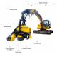Yellow Automatic Mini Wood Cutter Machine Construction Equipment Accessories