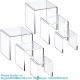 Clear Acrylic Display Risers 2 Sets, 3-Tier Risers Stands Showcase For Amiibo Funko Pop Figures, Dessert, Jewelry