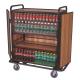 Wood Hotel Room Cleaning Trolley Minibar Trolley With Metal Frame
