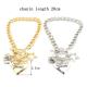 New Fashion Hot sale popular five star and heart shape gold and silver love bracelet