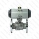 2pcs Floating Flanged Pneumatic Ball Valve , Double Acting Ball Valve 150LB