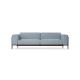 Beautiful 3 Seater Modern Sofa Set Removable Cushions With Wooden Base