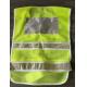 Heavy Duty Lime Color Reflective Anti Static Safety Vest With Zipper Closure