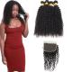 Colored 12 Inch Virgin Peruvian Remy Hair Body Wave 4 Bundles With Lace Closure