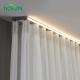 High Quility LED Light Double  Curtain Track  Recessed  Ceiling  Double Curtain Rail