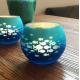 Round electroplating ball shape candle holder with fish decoration for home decor