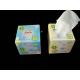 Eco Friendly Healthy 80 sheet Cube Box Facial Tissue , 18x20cm 14gsm