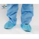 Single Use Disposable Shoecover Protection Blue Hospital Nonwoven For Surgery