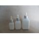 30ml White Square Beautiful Cosmetic Lotion Bottles With Gold Cap Pump
