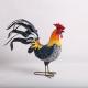 Colorful Metal Rooster Animal Garden Ornaments Realistic Decorations