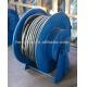 Triangular Bracket Motorized Cable Reel , Retractable Wire Rope Reel Blue Color