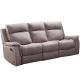 Convertible Electric Recliner Sofa 3 Seater Breathable Dark Grey Color