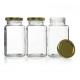 Spice Herbs FDA 200ml Square Glass Jars With Lid