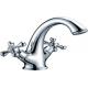 Chrome plated Basin Faucet with Ceramic valve core, Cross Handles