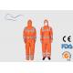 Reflective Tape Disposable PPE Coveralls For Road Service 175 * 140CM
