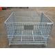 Industrial Stackable Welded Steel Wire Mesh Pallet Cage For Warehouse Storage