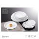 White Ceramic Dessert Plates Unglazed Porcelain Type For Restaurant And Hotel