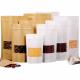 Biodegradable Recycled Stand Up Pouches Brown Kraft Paper Bags