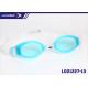 Custom Comfortable Cool Blue Adult Swimming Pool Goggles With Pc Frame / Lens