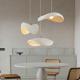 Nordic Minimalist Wabi Sabi Cream Style LED Dining Room Cafe Pendant Light(WH-VP-166)