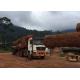 Off Road Heavy Log Loader Truck , Loading Logging Trucks With Tri Angle Log Pillar