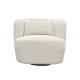 Fabric Swivel Chair Waist Pillow Padded Seat Armchair for Living Room Bookroom