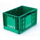 Blue 400*300*230mm HDPE EU Folding Crate Stackable Turnover Plastic Box for Logistics