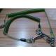 Snap hook on each end terminal transparent green stop drop tooling wire coil lanyard cable