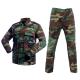 Woven BDU Type Tactical Shirt Pants Woodland Camouflage Uniform for Outdoor Activities