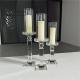 Bulk Wedding Candle Holders Set Of 3 Gold Crystal Glass Candlestick 38cm