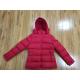 Red Quilted Jacket Womens Puffer Longline Coat Ladies Short Padded Jacket With Hood