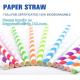 Eco Friendly Disposable Dinnerware Biodegradable Paper Drinking Straw Paper Straw Bendy