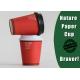Fashional Style Personalized Paper Cups For Business Red / White Color 8 Ounces