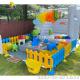Children Indoor Soft Play Equipment With Blue Bounce House For Party Rental