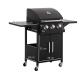 Stainless Steel 30 000 BTU Patio Garden Barbecue Grill 304 SS Warming Grid Side Shelves