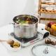 Amazon Top Seller Stainless Steel Food Soup Pot Cooking Pot With Glass Lid