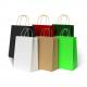 Brown Colorful Paper Carrier Bags With Twist And Lylon Handles Shopping Bags