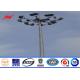 Airport 30M HDG High Mast Pole with double lantern panel for 100 square meters stadium lighting