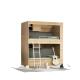 Walnut Double Deck Solid Wood Loft Bed KD Structure for Customized Customer's Request