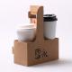 Compostable Bagasse Paper Pulp Disposable Coffee Cup Carrier Holder