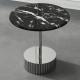 Elegant Stainless Steel Marble Top Couch Side Table OEM ODM