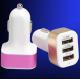 3.1A Lightning Cable Car Charger Triple USB Cigarette Lighter For IPhone XR