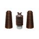 Brown 381mm height 12.5kN Porcelain Post Insulators For Electric Power Distribution