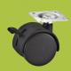 furniture plastic casters swivel top plate black caster with brake