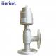 Pneumatic Stainless Steel Sanitary flange Right Angle Seat Valve With Stainless Steel Actuator