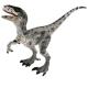 Dinosaur Figure Set Realistic Hand Painted Gray Velociraptor Figures with Movable Jaws