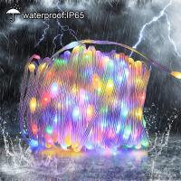 Outdoor Waterproof Fairy Leather String Lights With Remote Control 8 Lighting Modes