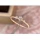 Claw Setting 14k Gold Diamond Ring , 0.1 Ct Diamond Ring For Gift