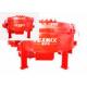 Red Concrete Pan Mixer 100kg Mixing Capacity 4 Scraper 1 Bottom Scraper QTY