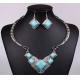 Ethnic Nepalese style jewelry turquoise necklace Earring Sets
